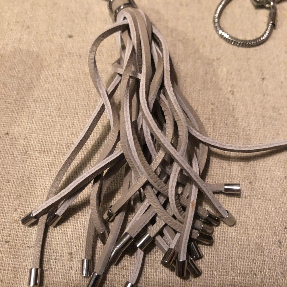 Long fringe necklace